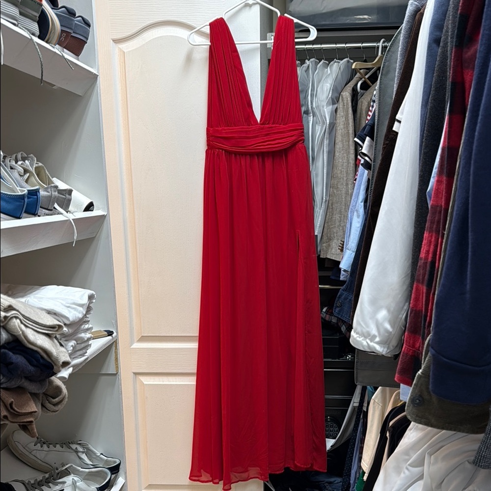 Elegant Red Evening Gown